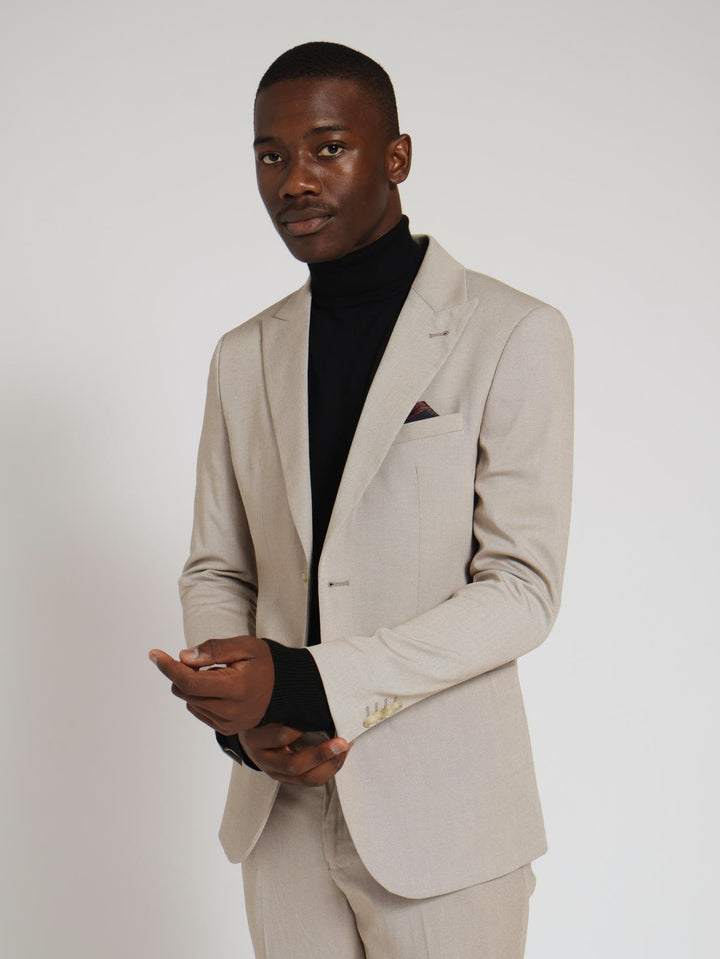 Twill Suit Jacket - Natural