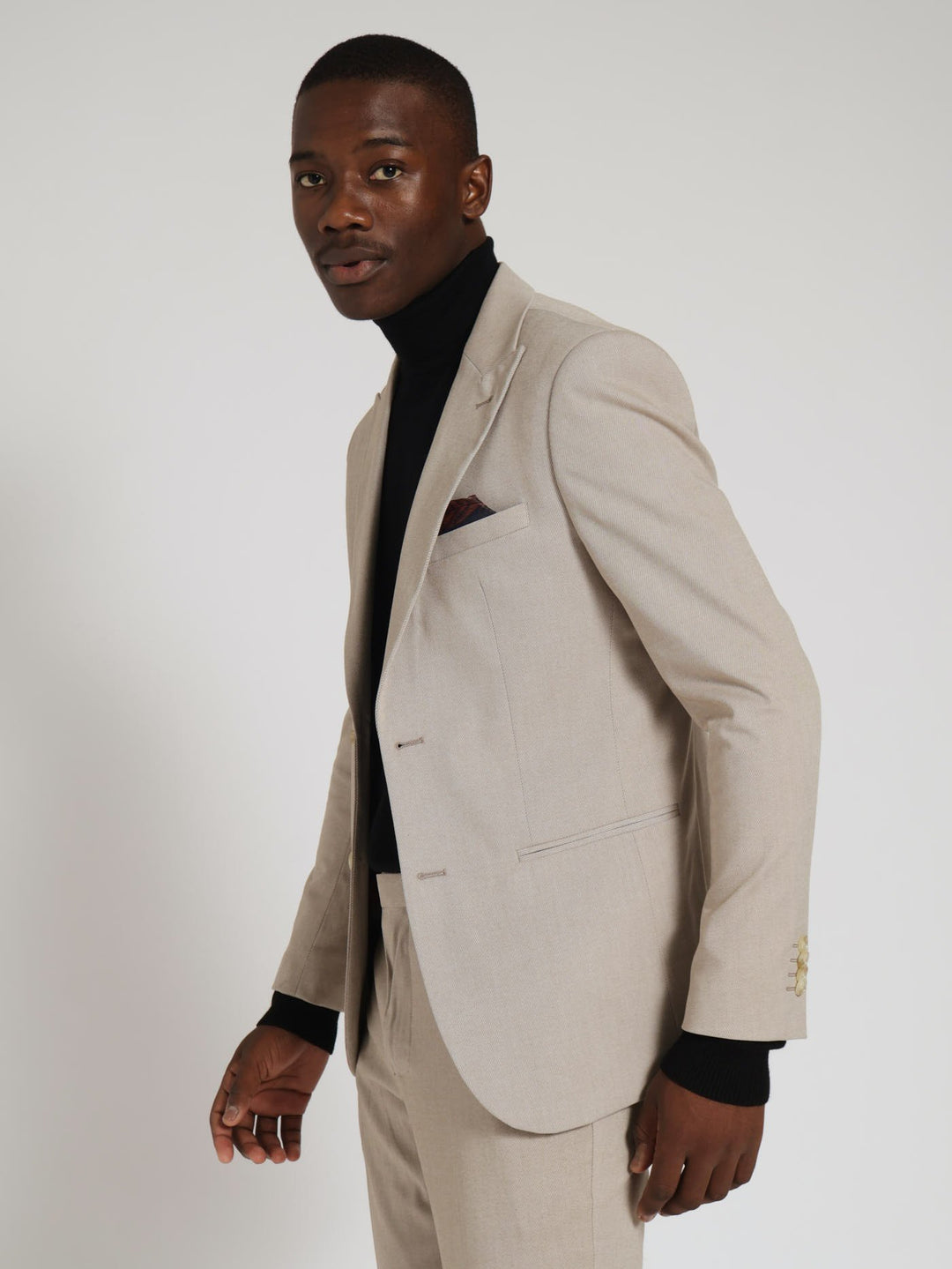 Twill Suit Jacket - Natural