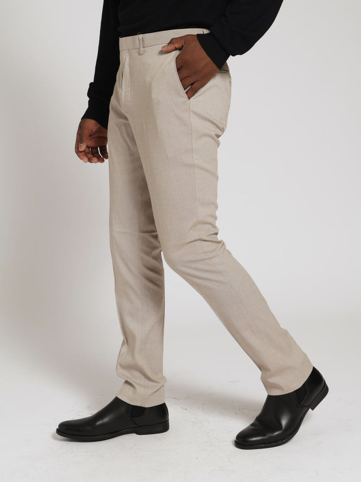 Twill Suit Trouser - Natural