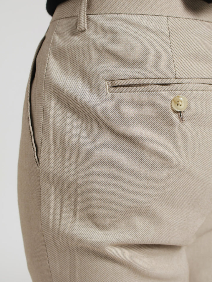 Twill Suit Trouser - Natural