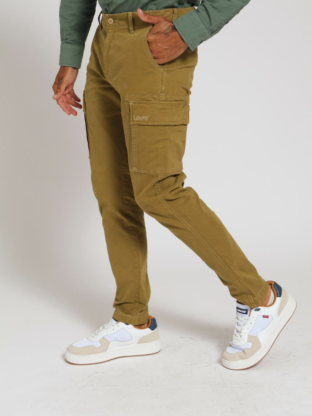 Cargo Slim Denim Jean - Khaki