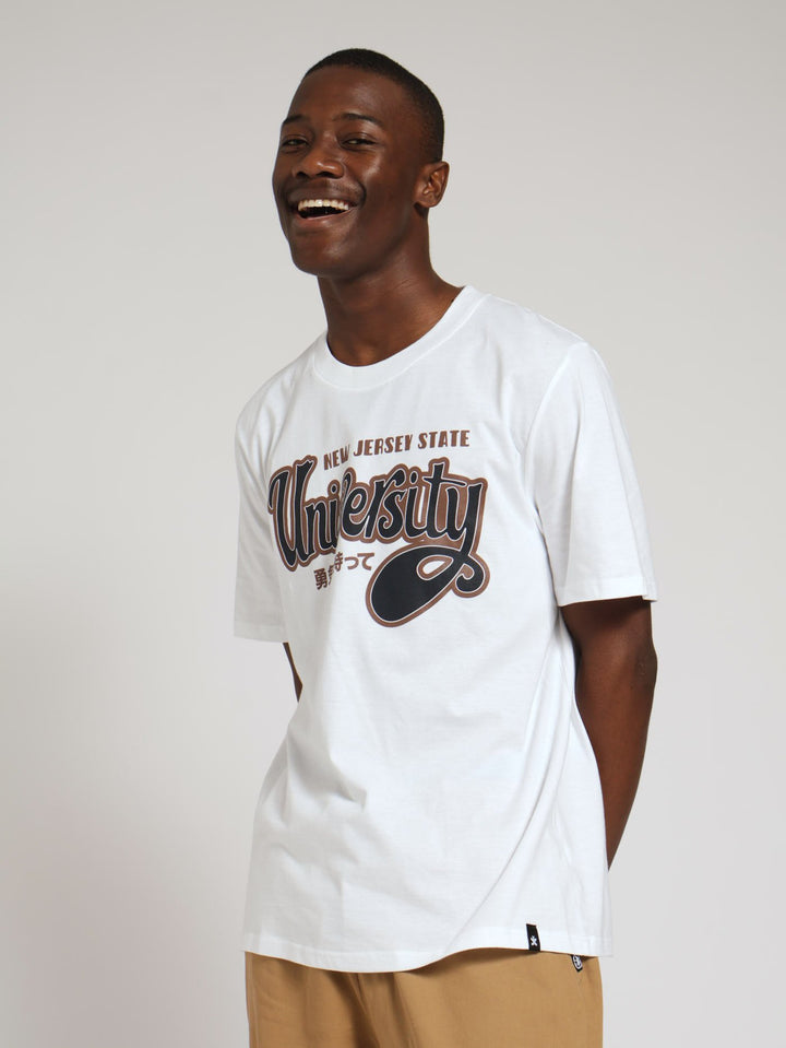 New Jersey University Tee - White