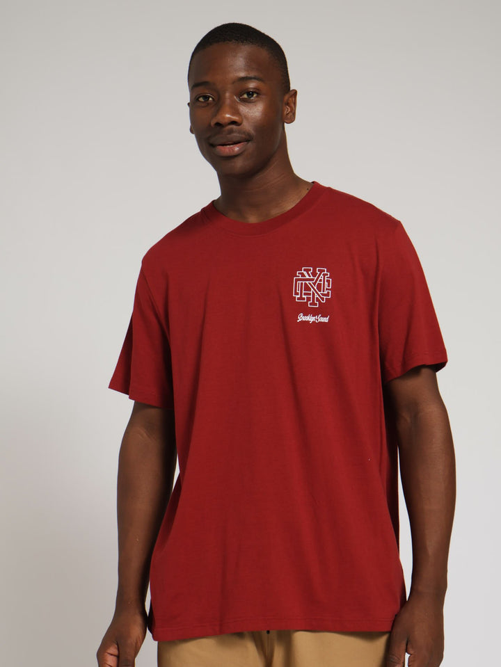 NYC Logo Front & Back Print Tee - Copper