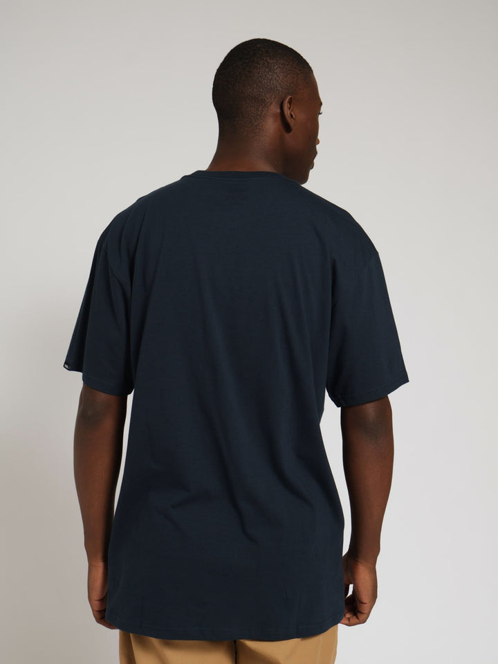 Left Chest Logo Tee - Navy