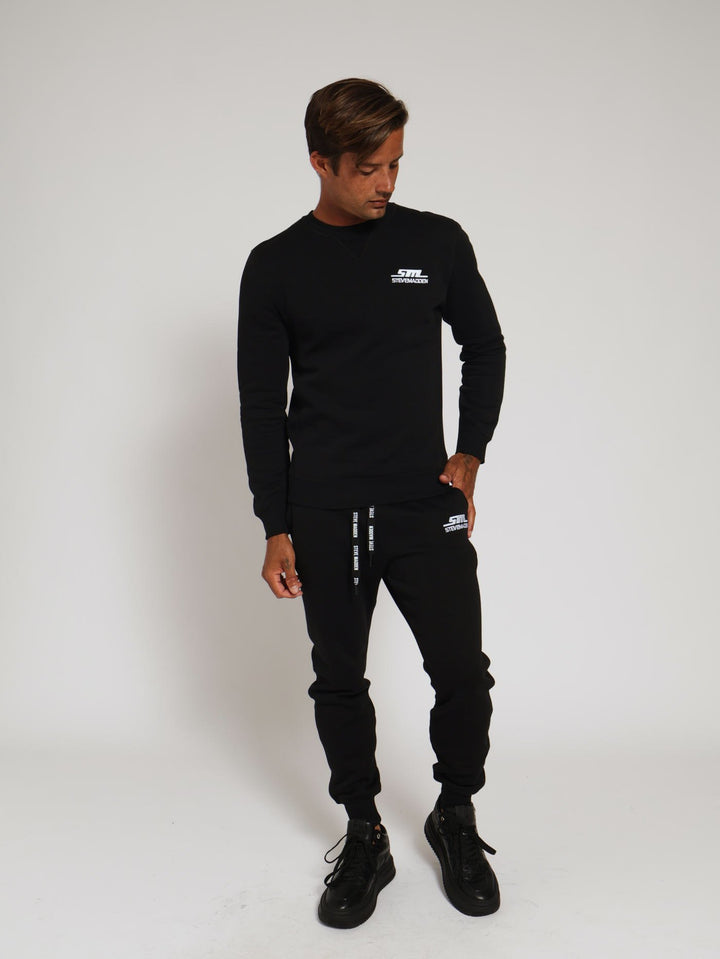 Sebastian Crew Fleece Neck Top - Black