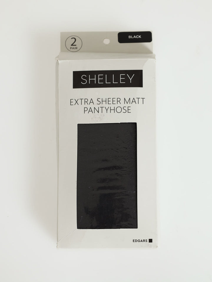 2 Pack Extra Sheer Matt Hoisery - Black