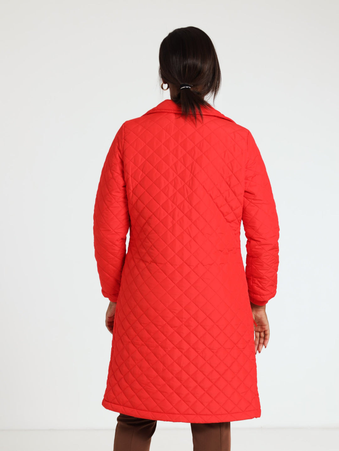 Sara Quilted Coat - Red
