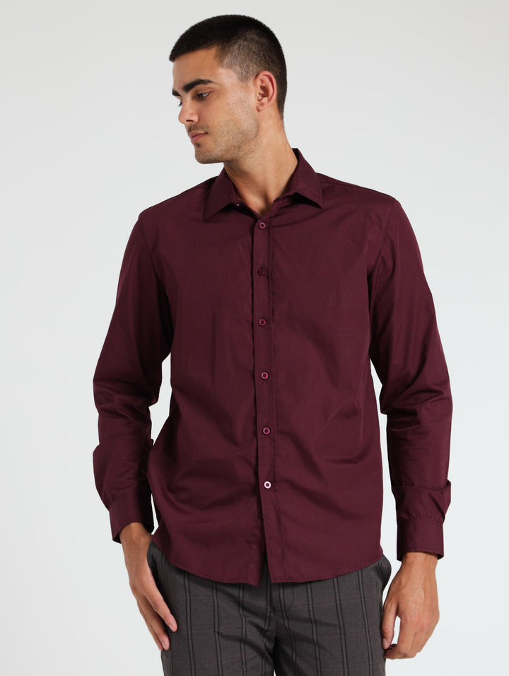 Easy Care Shirt - Burgundy