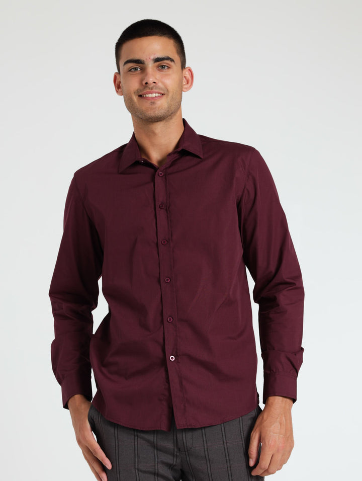 Easy Care Shirt - Burgundy