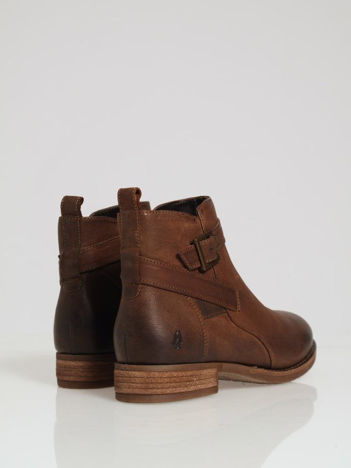 Ankle Boot With Buckle - Brown