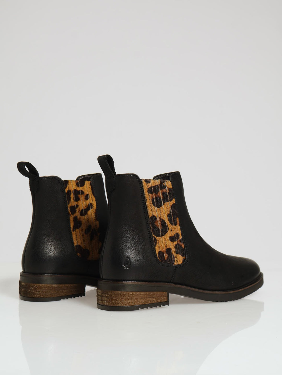 Ankle Boot With Animal Print - Black