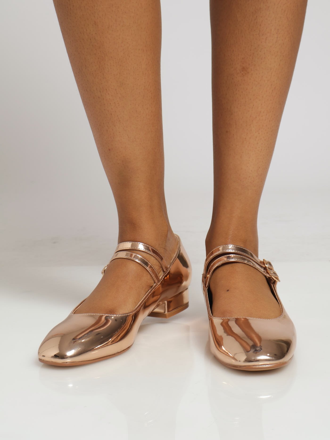 Metallic Mary Jane Rose Gold Edgars