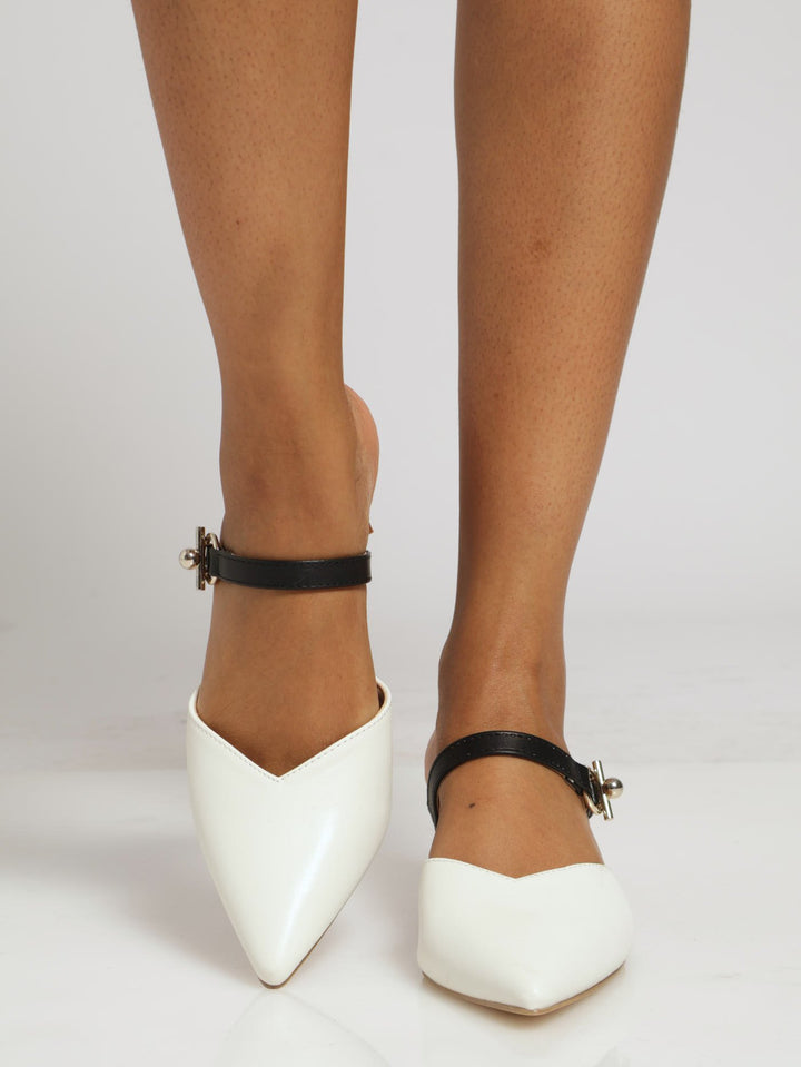 Square Wood Heel - Off White