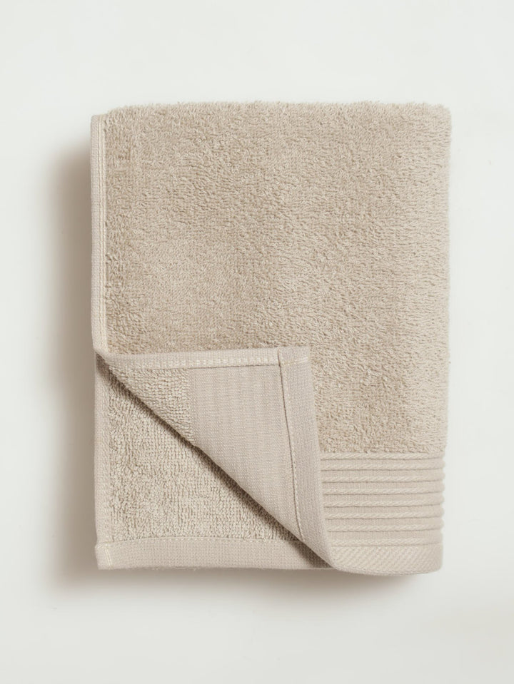 Ripple Border Signature Towels - Stone