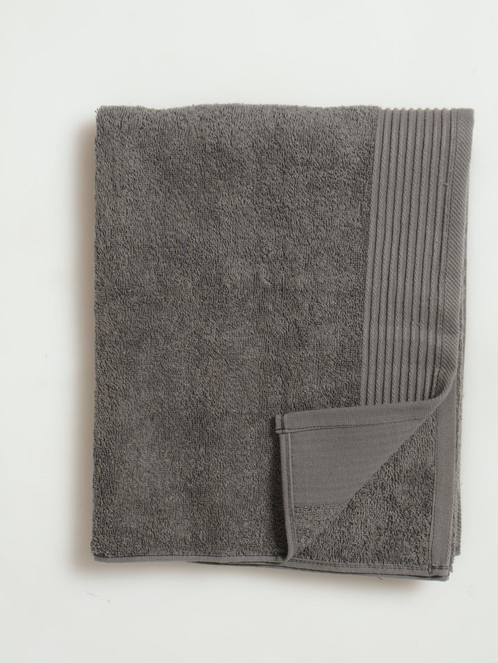 Ripple Border Signature Towels - Silver