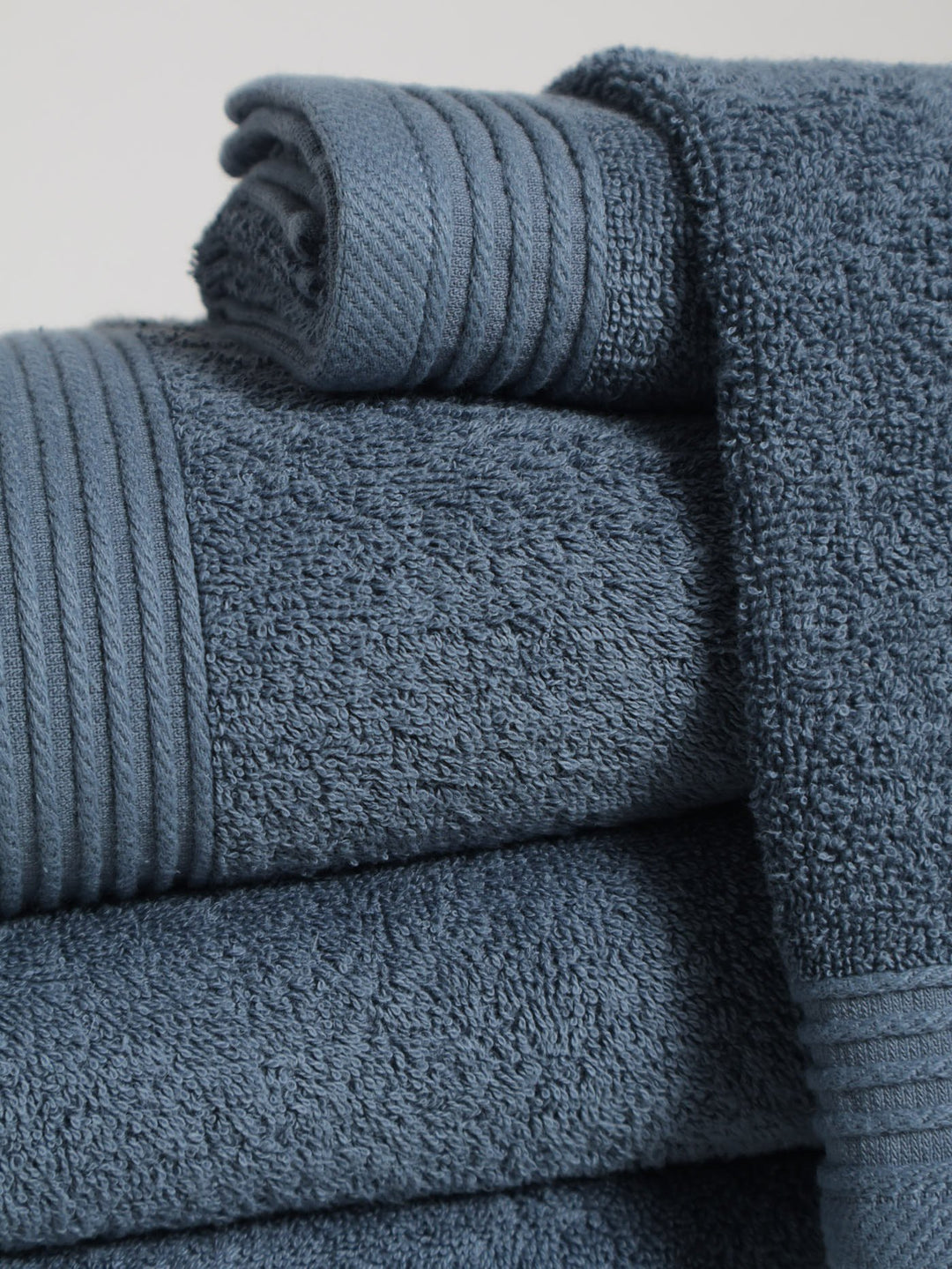 Ripple Border Signature Towels - Blue