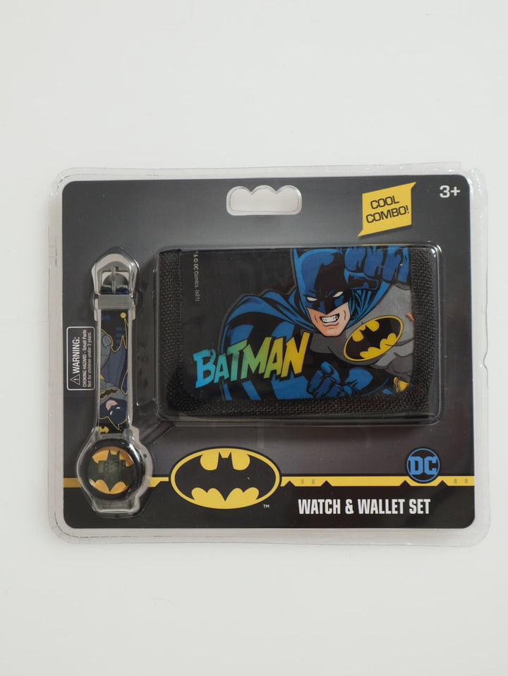 Pre-Boys Batman Watch & Wallet Set - Black