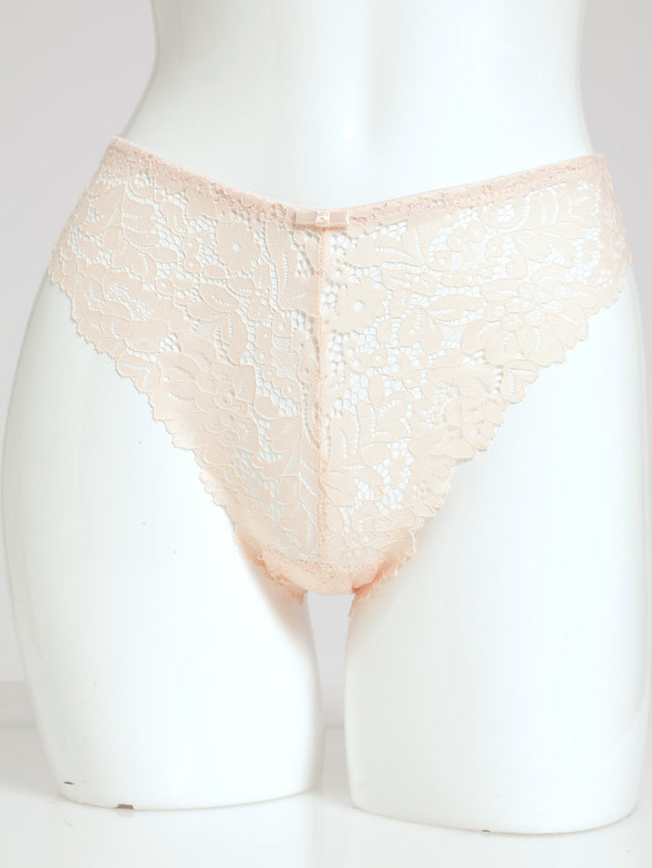 3 Pack Lace Brazilian Panty - Pearl/Fox Glove/Cacoa
