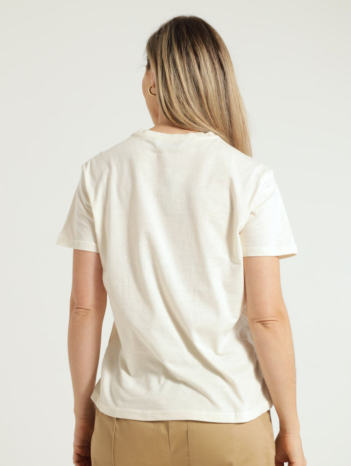 Bonjour Paisley Regular Tee - Off White