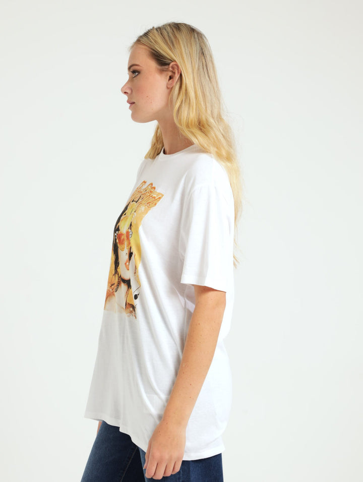 Real Eyes Crew Tee - White