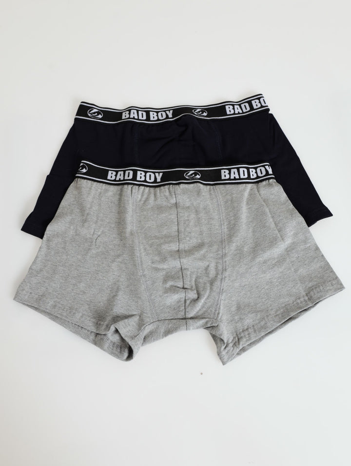 2 Pack Badboy Knitted Trunks - Navy/Grey