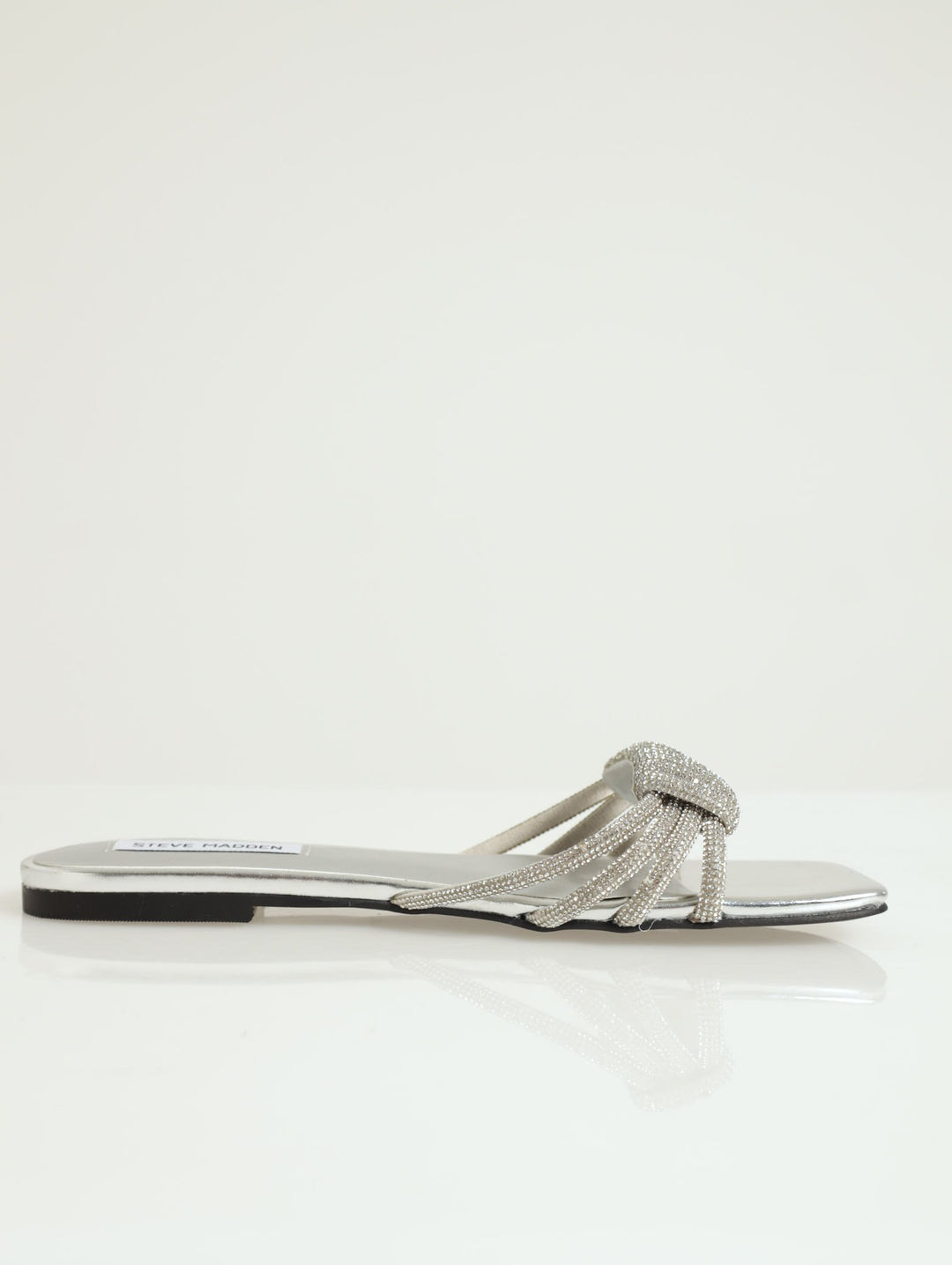 Harmoney Glitz Mule Flat Sandal - Silver