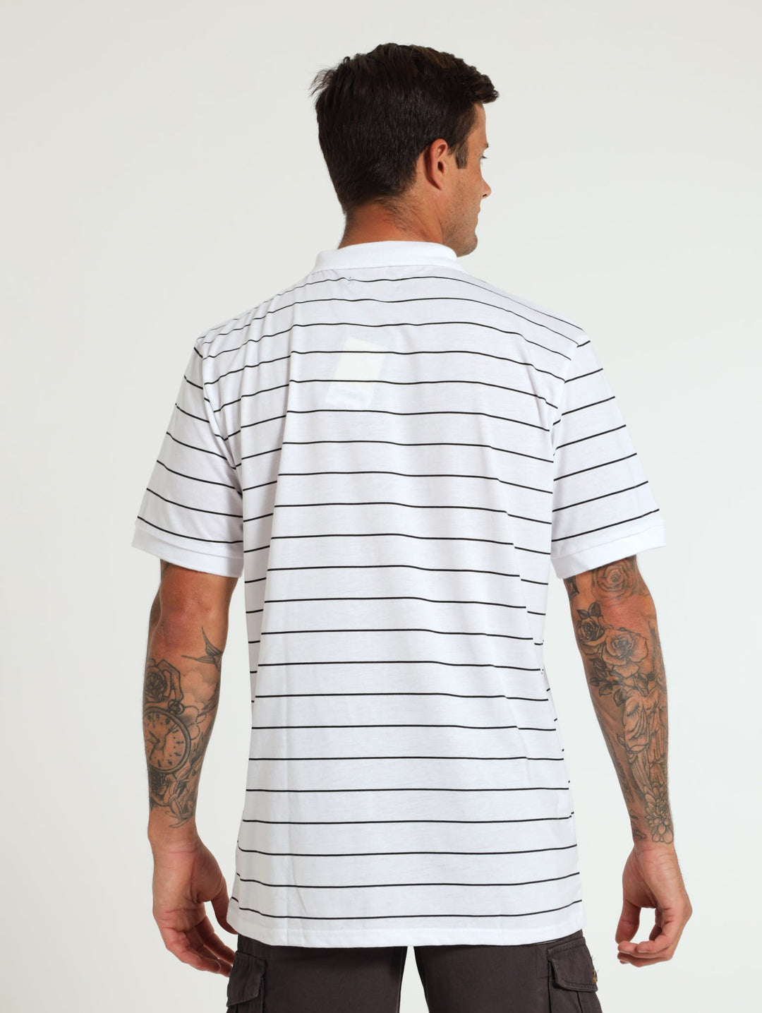 Stripe Golfer - White