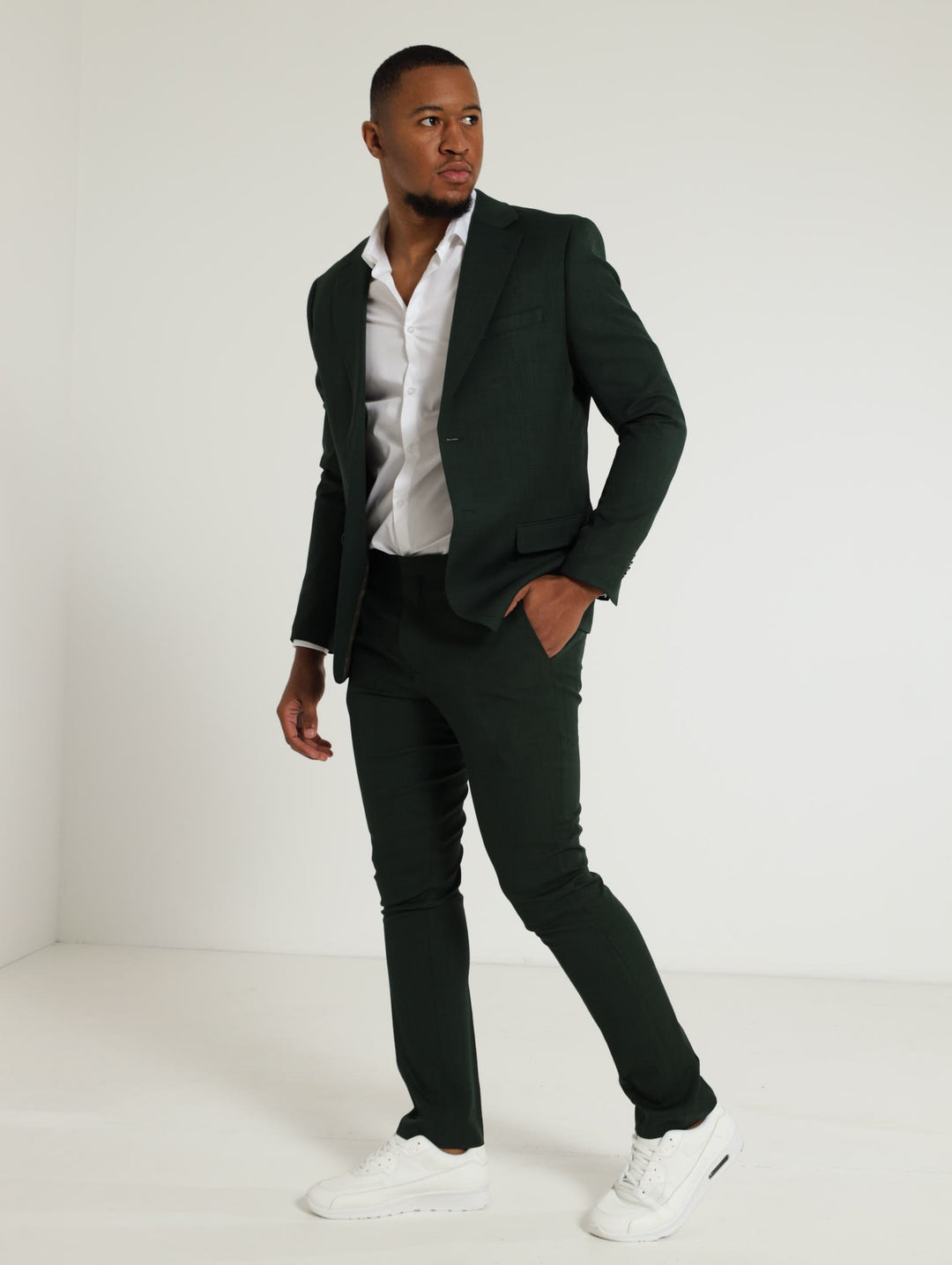 Slim Essential Suit Jacket - Olive