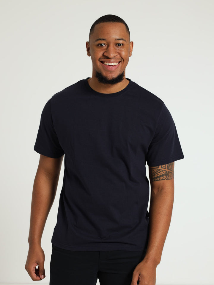 Basic Crew Neck Tee - Navy