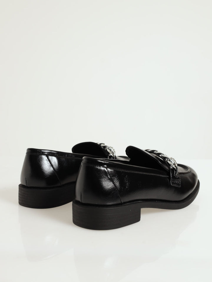 Raeven Chain Detail Loafer - Black