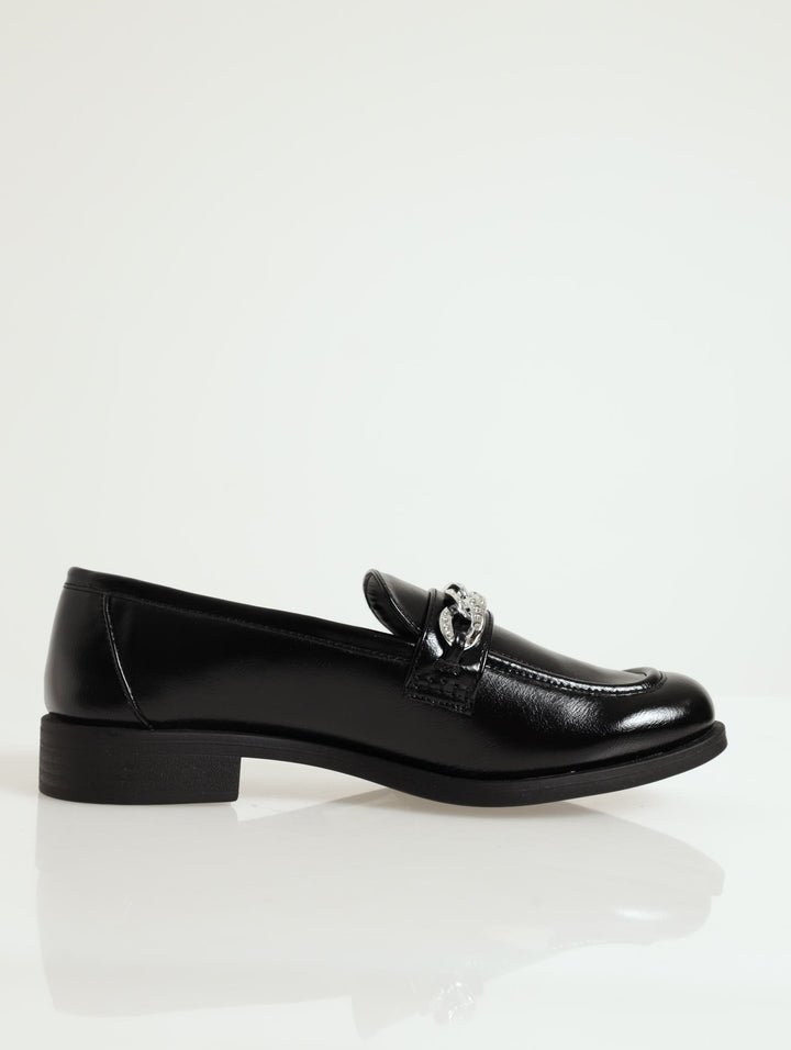 Raeven Chain Detail Loafer - Black