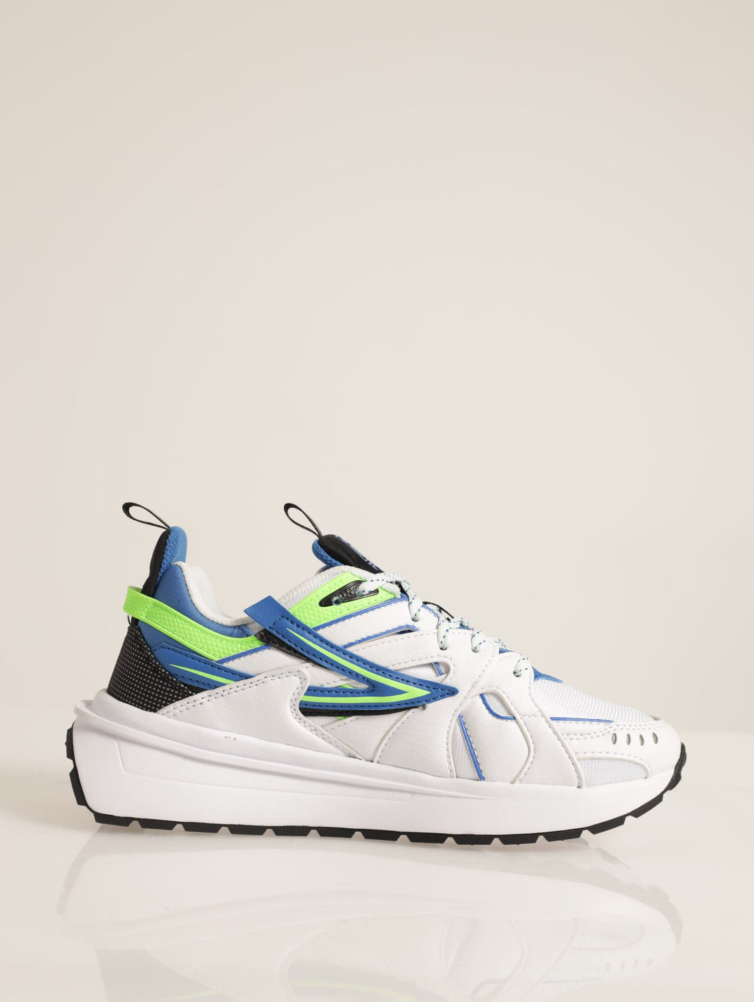 Sandenal Panelled Air Lace-Up Sneaker - White/Blue