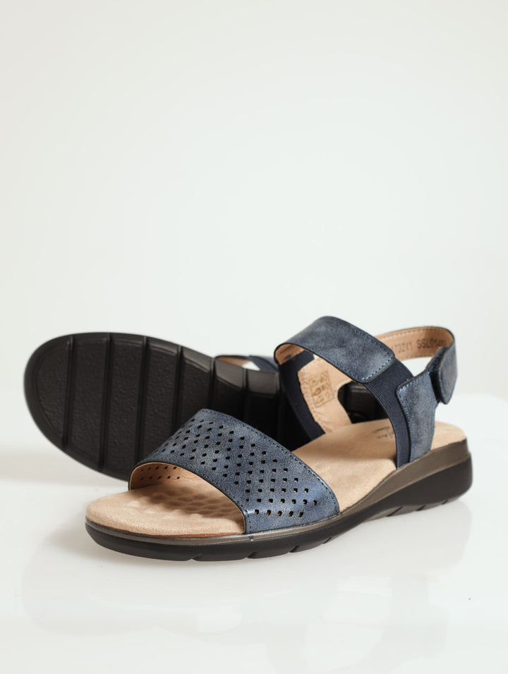 Soft Style Gina Multi Strap Comfort Sandal - Navy