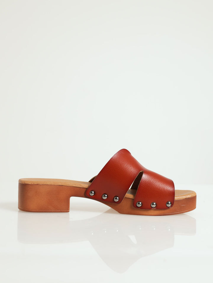 Soft Style Kesia Open Toe Clog - Cognac