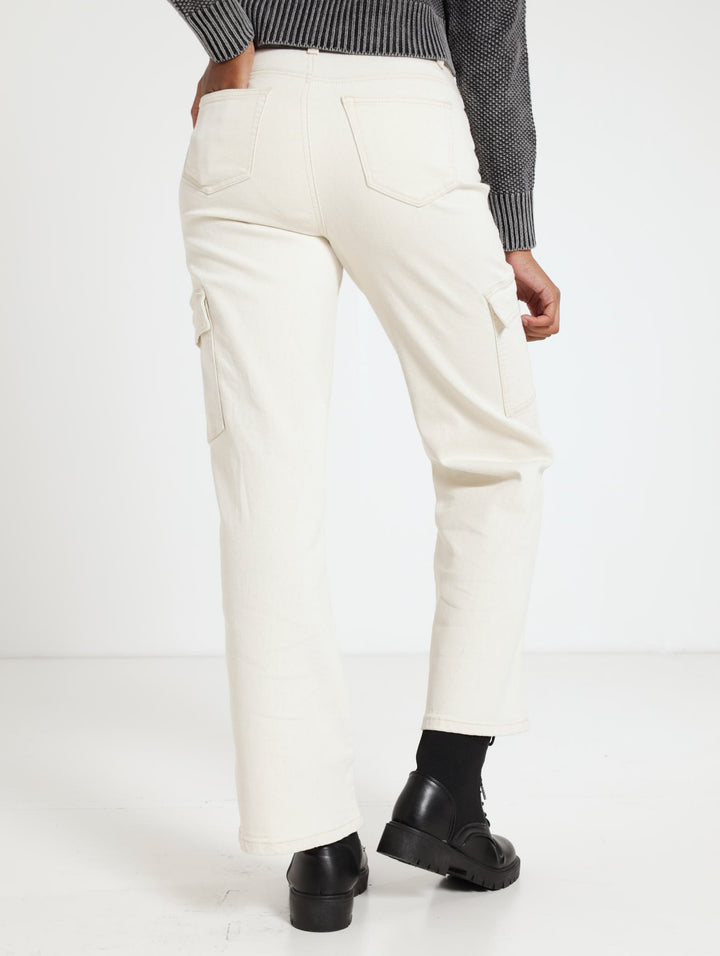 Twill 90'S Cargo Pants - White