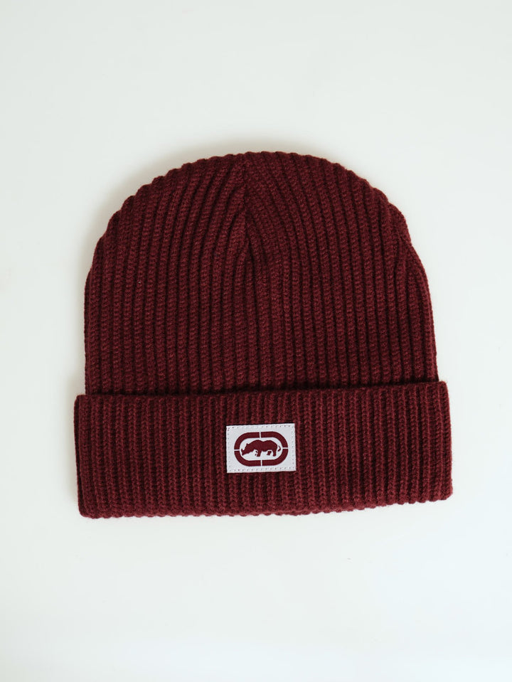 Turn Up Beanie - Burgundy