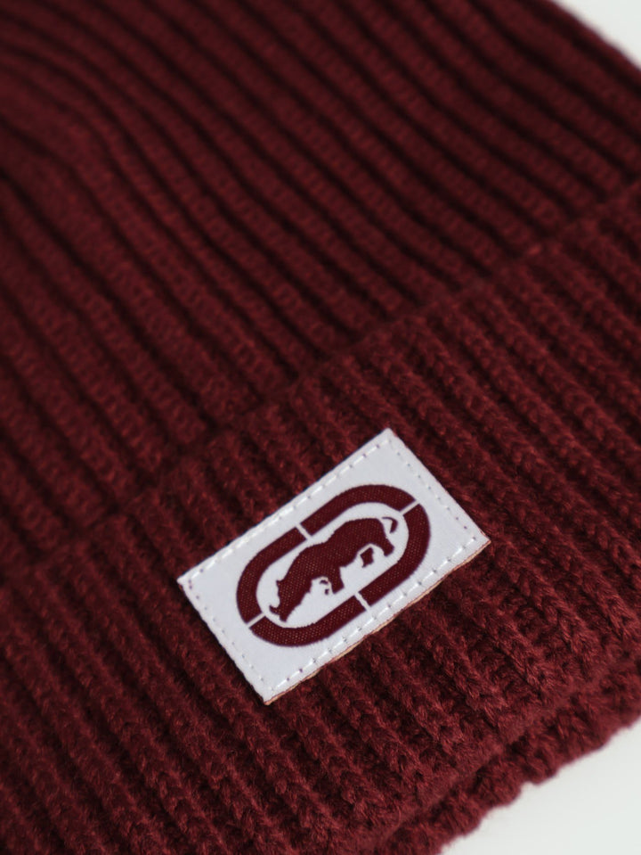 Turn Up Beanie - Burgundy