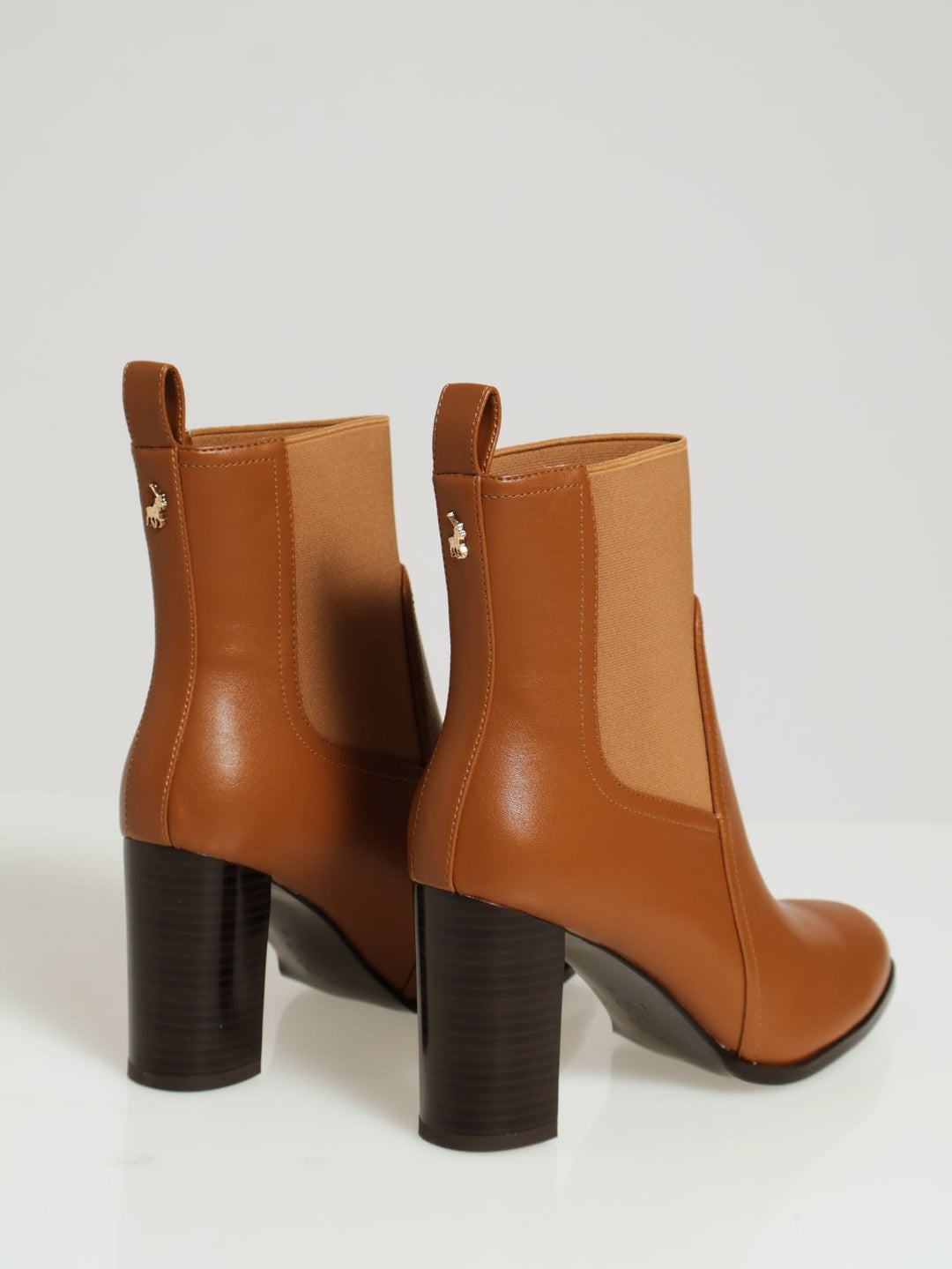 Chelsea High Heel Pointed Toe Boot - Tan