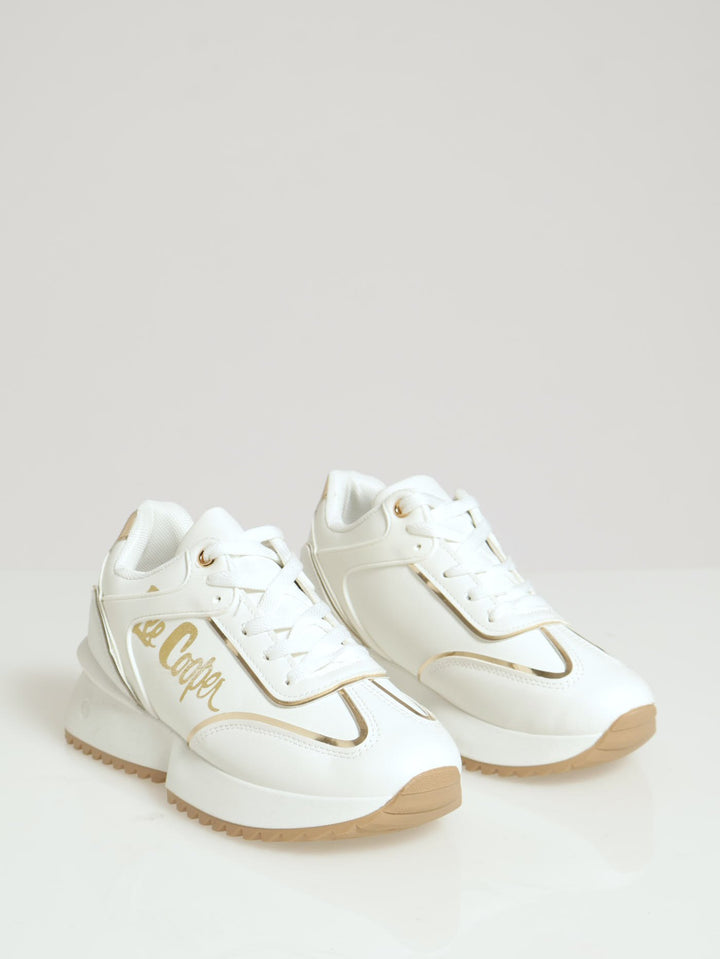 Block Out Lace Up Sneaker - White