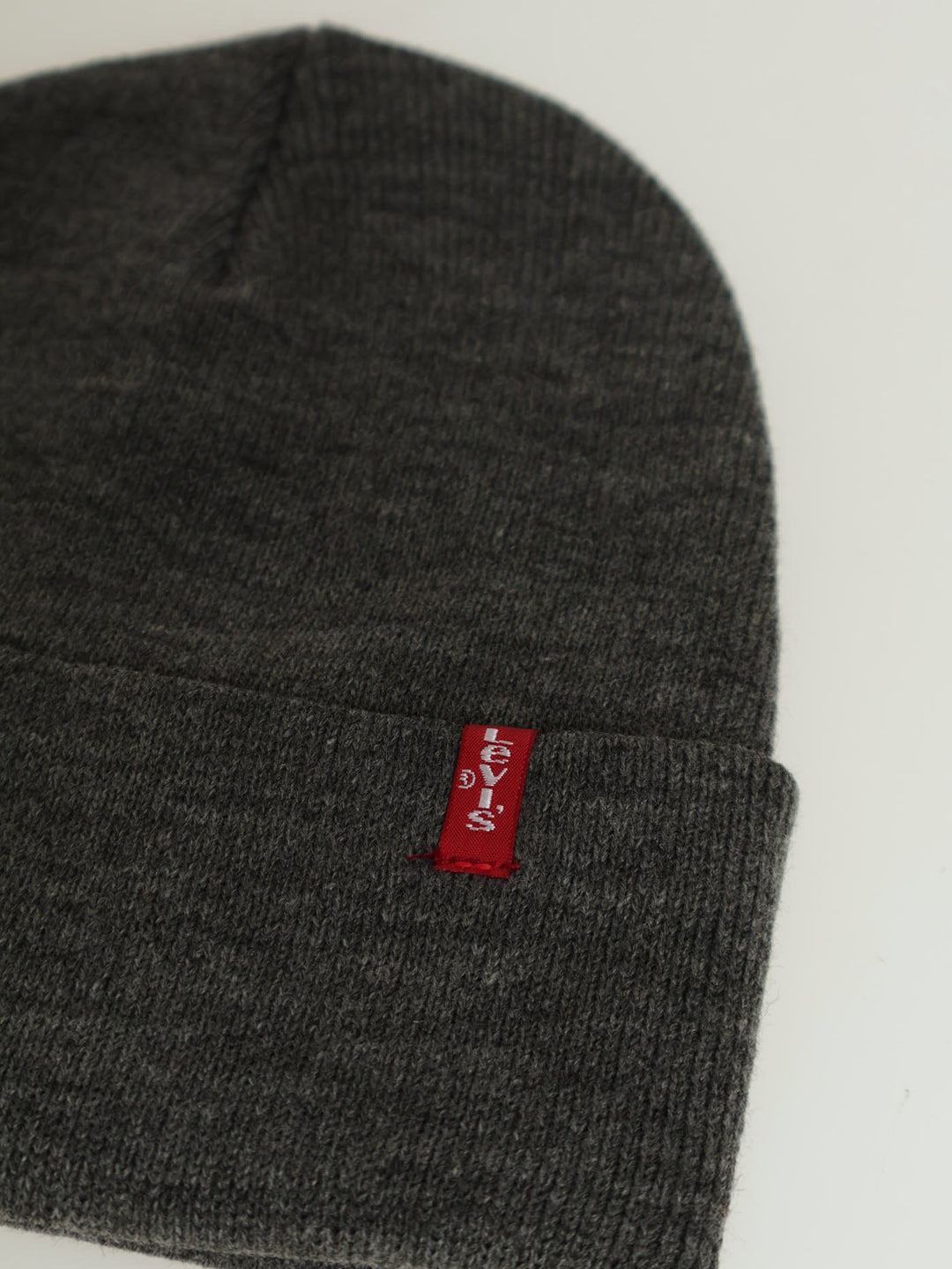 Slouchy Tab Beanie - Grey