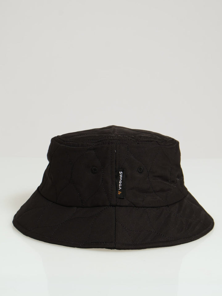 Quilt Bucket Hat - Black