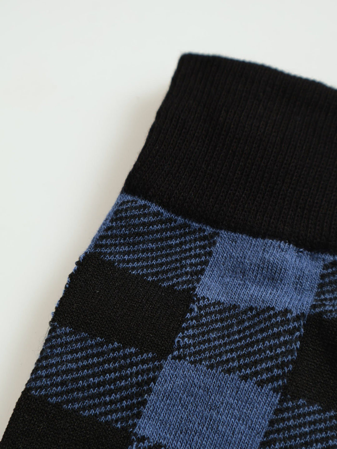 1 Pack Single Check Anklet Mid Socks - Blue/Black