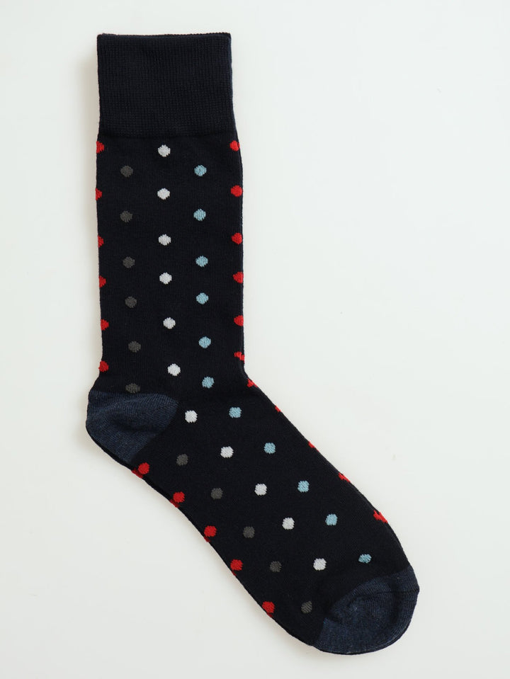 1 Pack Single Dots Anklet Socks - Navy/Indigo