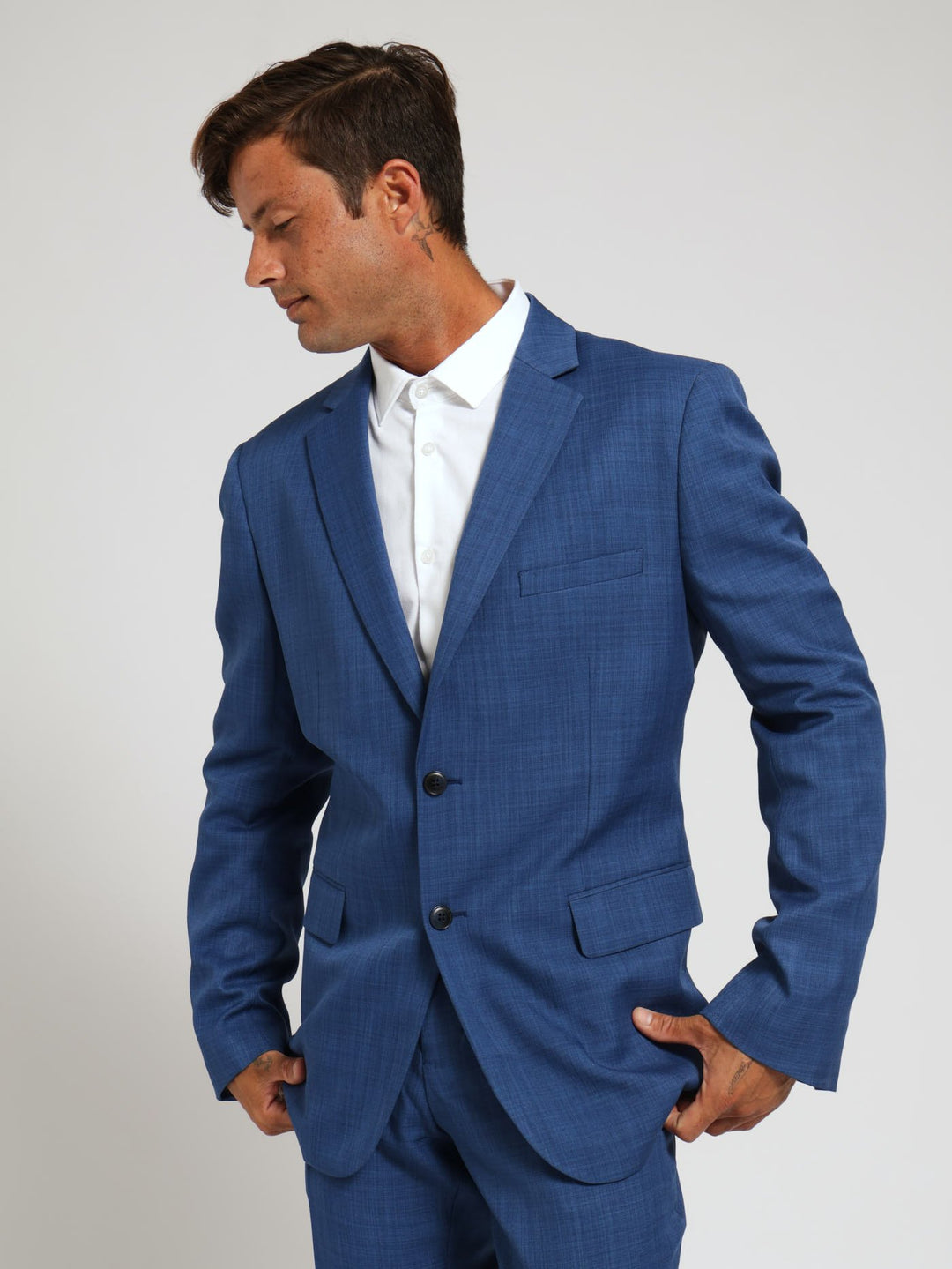 Regular Essential Suit Jacket - Royal Blue