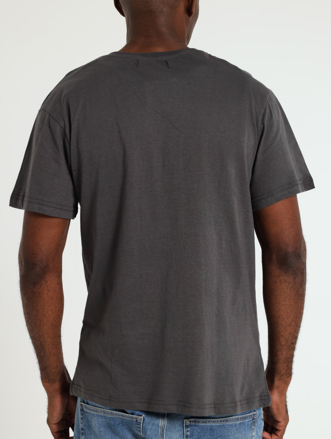 Basic Print Tee - Charcoal