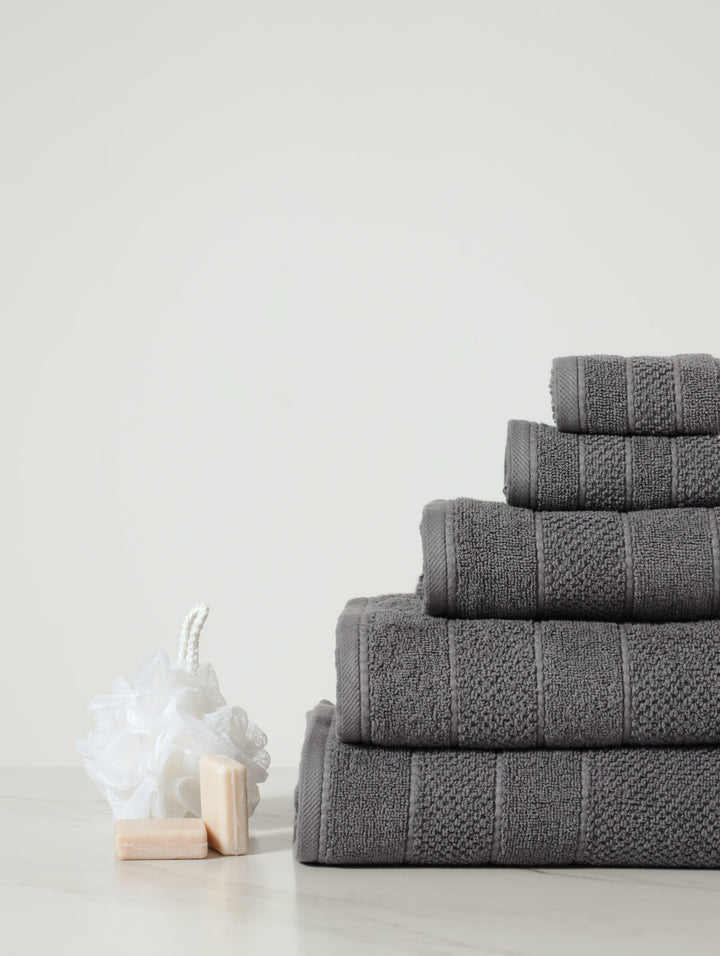 Premium Textured Towels - Charcoal