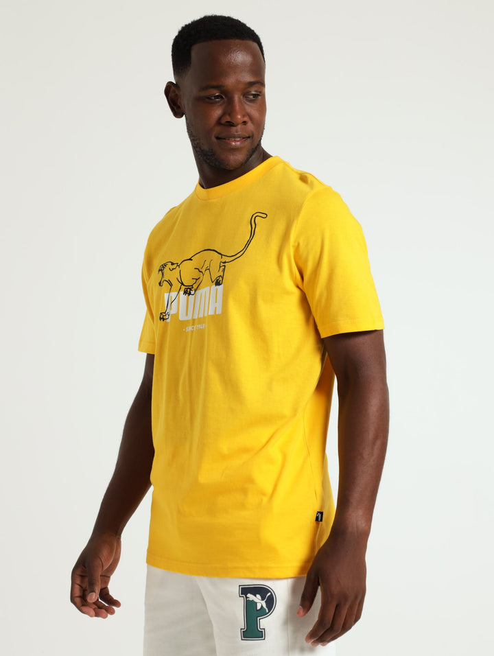 Graphics Animal Tee - Yellow