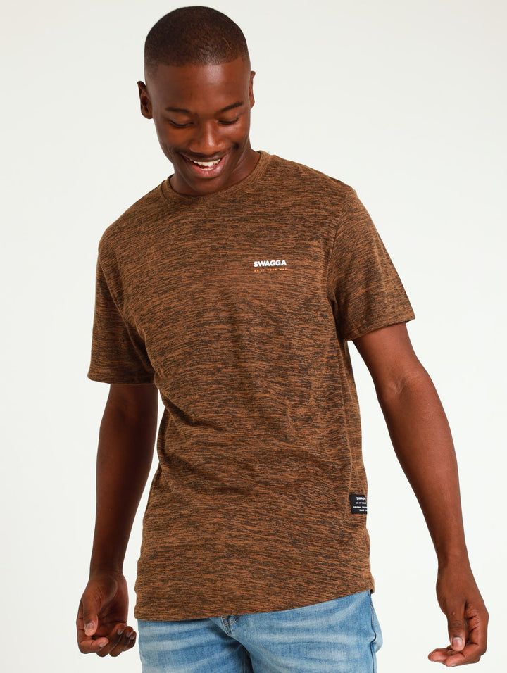 Basic Crew Logo Tee - Tan