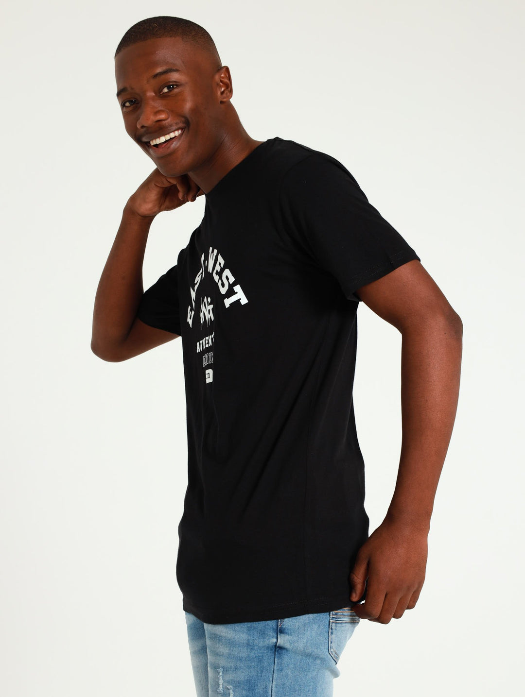 Printed Basic Tee - Black