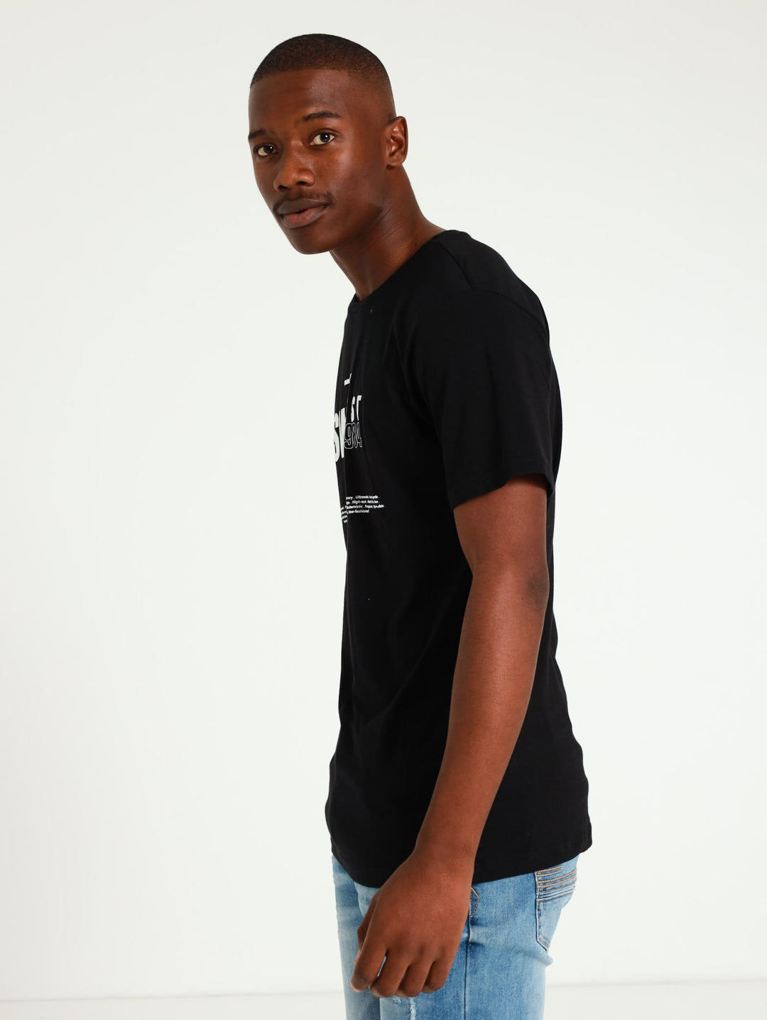 Basic Print Tee - Black